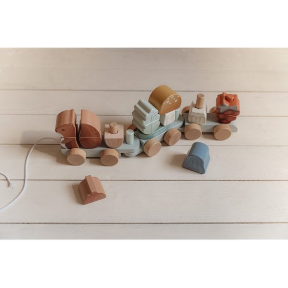 LITTLE DUTCH VLÁČEK DŘEVĚNÝ VEVERKA FOREST FRIENDS - VLÁČKY - PRO DĚTI