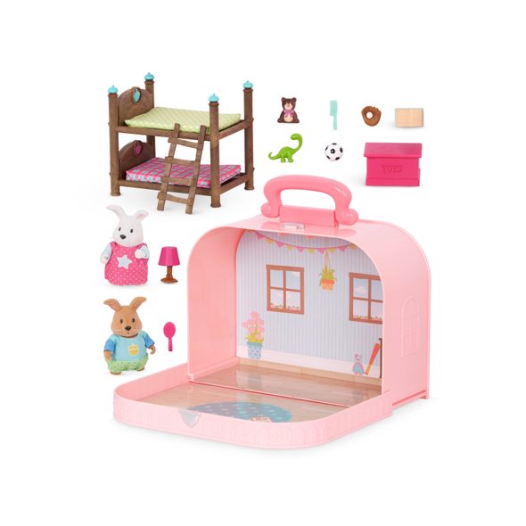 LI'L WOODZEEZ SADA V KUFŘÍKU DĚTSKÝ POKOJ - DOPLŇKY PRO FIGURKY - PRO DĚTI