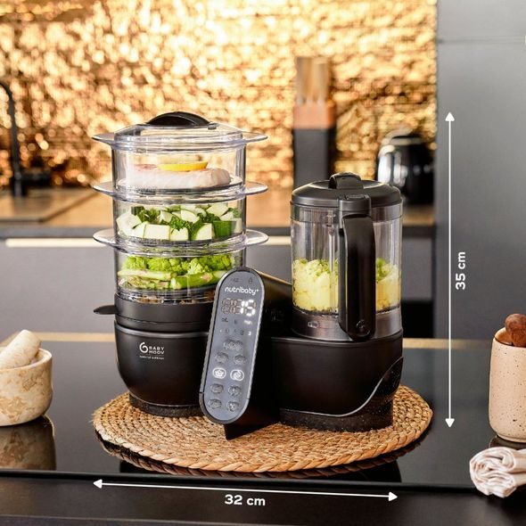 BABYMOOV MULTIFUNKČNÍ PŘÍSTROJ NUTRIBABY+ XL MINERAL BLACK - KUCHYŇSKÉ PŘÍSTROJE - KRMENÍ