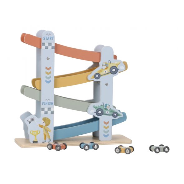 LITTLE DUTCH ZÁVODNÍ DRÁHA S AUTÍČKY DŘEVĚNÁ BLUE - LITTLE DUTCH - PRO DĚTI
