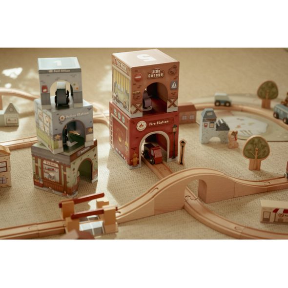 LITTLE DUTCH KOSTKY STOHOVACÍ S AUTÍČKY - LITTLE DUTCH - PRO DĚTI