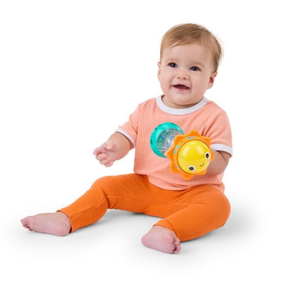 BRIGHT STARTS HRAČKA HUDEBNÍ CHRASTÍTKO SLUNÍČKO JUST FOR SUN™ 6M+ - CHRASTÍTKA - PRO DĚTI