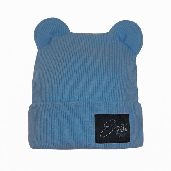 ESITO ZIMNÍ ŽEBROVANÁ ČEPICE S OUŠKY COLOR BLUE - MODRÁ / 30 - ČEPIČKY A KLOBOUČKY - PRO DĚTI