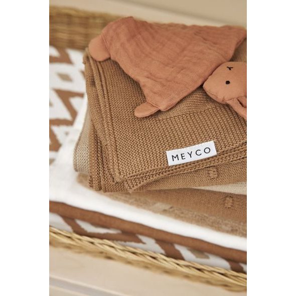 MEYCO DEKA MINI KNOTS - TOFFEE - DĚTSKÉ DEKY PRO MIMINKA - SPINKÁNÍ