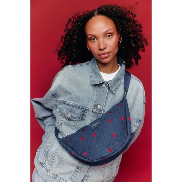 STUDIO NOOS DENIM ADULT FANNY KABELKA | DARK BLUE RED HEARTS - DOPLŇKY - PRO MAMINKY