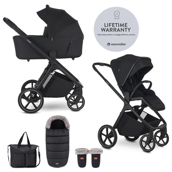 EASYWALKER SET KOČÁREK 2V1 ZOEY GO CHESTNUT BROWN XXL LIMITED S PŘÍSLUŠENSTVÍM - KOMBINACE S PŘÍSLUŠENSTVÍM - KOČÁRKY A PŘÍSLUŠENSTVÍ