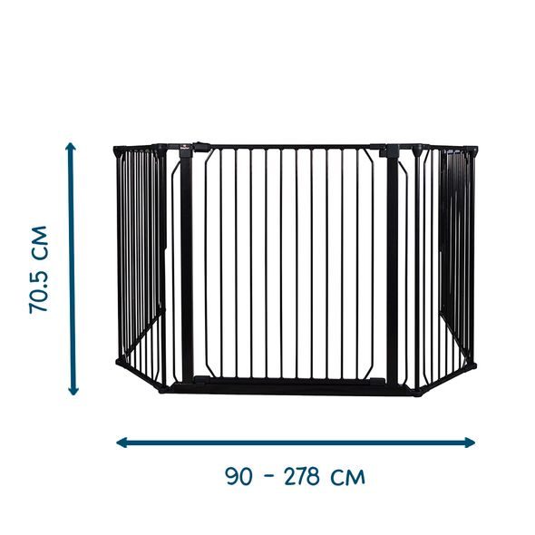 BABY DAN UNIVERZÁLNÍ PROSTOROVÁ ZÁBRANA BABYDAN CARL XX WIDE, ČERNÁ - OHRÁDKY - KOUPÁNÍ A ZDRAVÍ