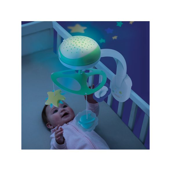 INFANTINO HUDEBNÍ KOLOTOČ S PROJEKCÍ 3V1 ZELENÝ - KOLOTOČE NA POSTÝLKU - PRO DĚTI