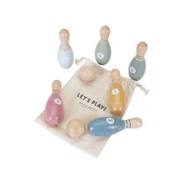 LITTLE DUTCH BOWLING DŘEVĚNÝ - MOTORICKÉ A HRY - PRO DĚTI