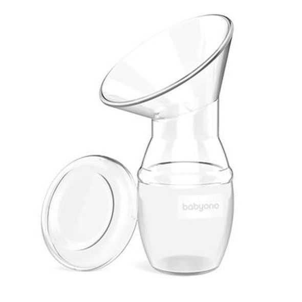BABYONO SBĚRAČ MATEŘSKÉHO MLÉKA JEDNODÍLNÝ SILIKONOVÝ 90 ML - ODSÁVAČKY MATEŘSKÉHO MLÉKA - KRMENÍ