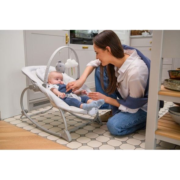 MOMI VIBRAČNÍ LEHÁTKO S MELODIEMI MOMI LAPIS TMAVĚ ŠEDÉ - LEHÁTKA A HOUPADLA - SPINKÁNÍ