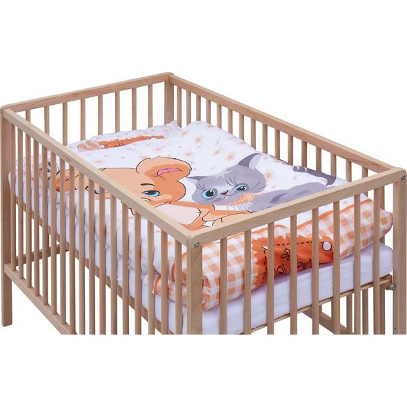 SCARLETT DĚTSKÁ POSTÝLKA S KOMPLETNÍ VÝBAVOU SCARLETT 120 X 60 CM - TERY - DŘEVĚNÉ POSTÝLKY - SPINKÁNÍ