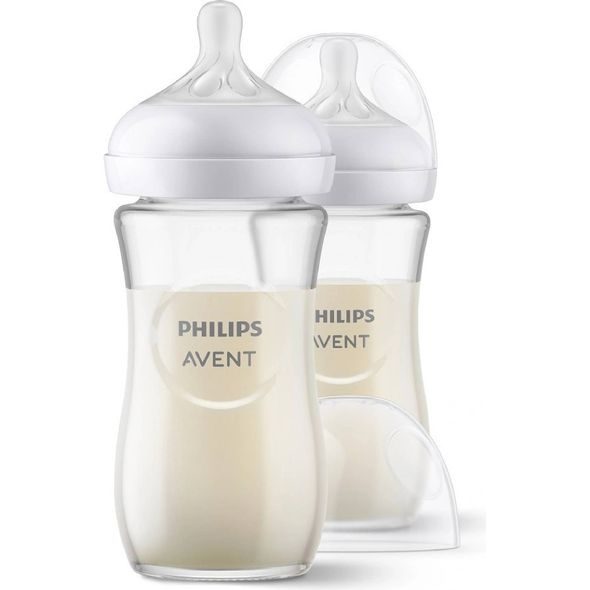 PHILIPS AVENT LÁHEV NATURAL RESPONSE SKLENĚNÁ 240 ML, 1M+, 2 KS - KOJENECKÉ LAHVE - KRMENÍ