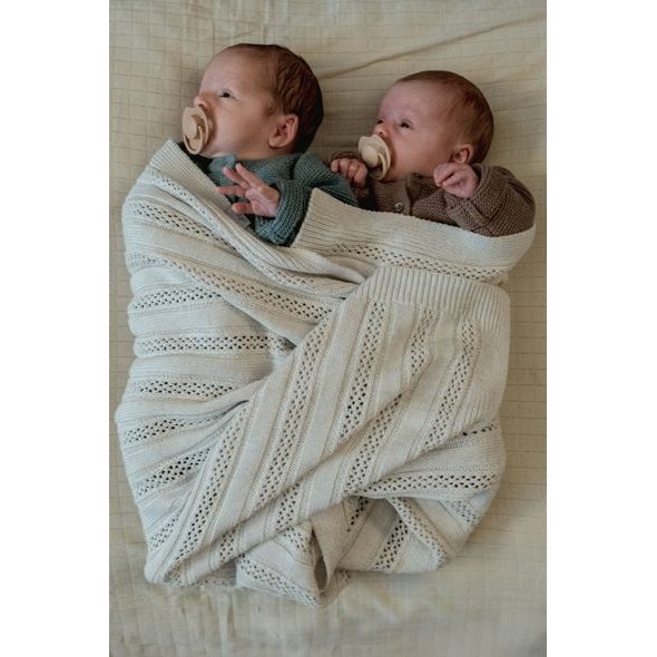 LODGER DEKA NEWBORN MERINO TAN BIRCH - DĚTSKÉ DEKY PRO MIMINKA - SPINKÁNÍ