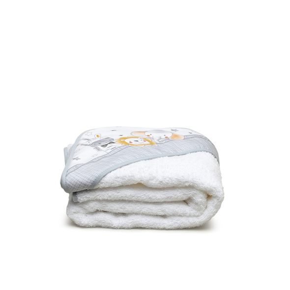 INTERBABY SET - OSUŠKA FROTÉ 100X100 SAFARI + PŘÍTULKA - ŠEDÁ - OSUŠKY A DĚTSKÉ ŽUPANY - KOUPÁNÍ A ZDRAVÍ
