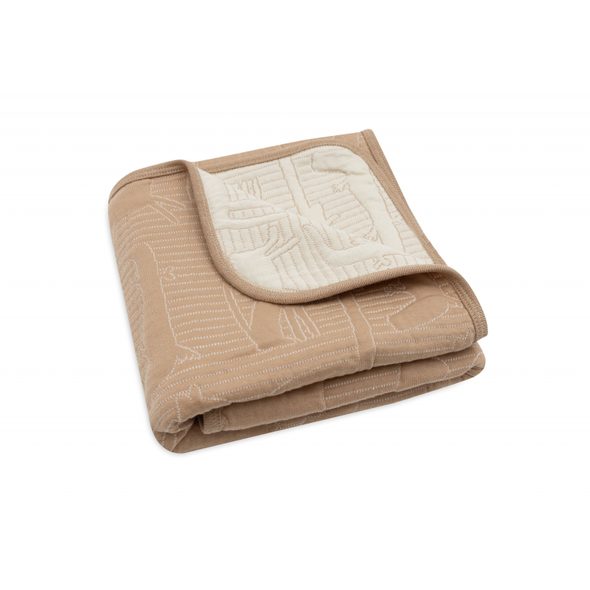 JOLLEIN DEKA 75X100CM JUNGLE JAMBO - BISCUIT / OATMEAL - DĚTSKÉ DEKY PRO MIMINKA - SPINKÁNÍ