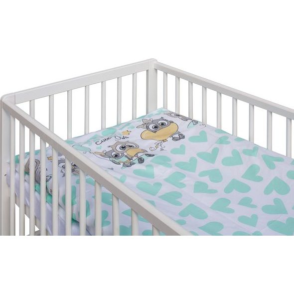 SCARLETT DĚTSKÁ POSTÝLKA S KOMPLETNÍ VÝBAVOU SCARLETT KULÍŠEK 120 X 60 CM - ZELENÁ - DŘEVĚNÉ POSTÝLKY - SPINKÁNÍ