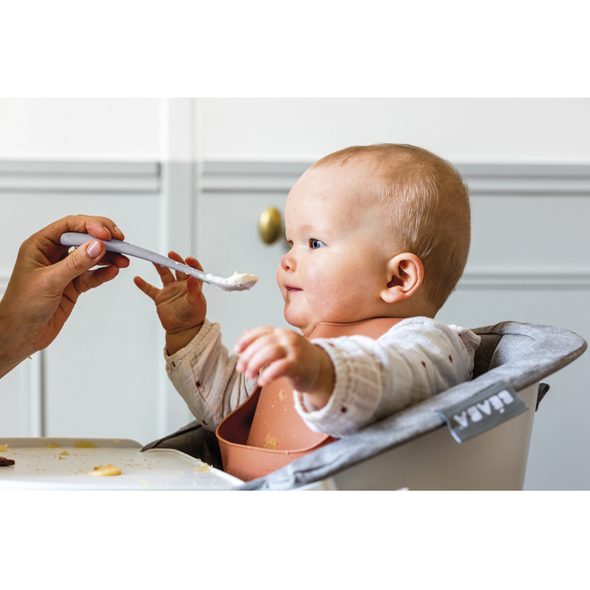 BEABA PRVNÍ LŽIČKY SILIKONOVÉ 2 KS S POUZDREM PEBBLE GREEN - LŽIČKY A PŘÍBORY - KRMENÍ