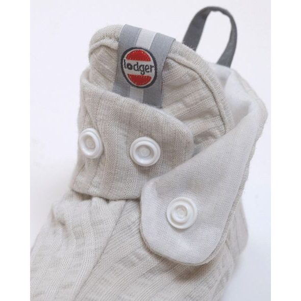 LODGER SLIPPER SEERSUCKER STEEL 0 - 3 MĚSÍCE - BOTIČKY - PRO DĚTI