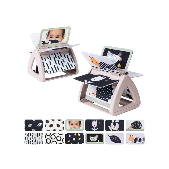 TAF TOYS OTOČNÁ KNÍŽKA BLACK & WHITE - HRA NA BŘÍŠKU - PRO DĚTI