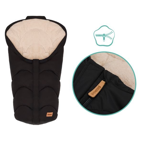 FILLIKID FUSAK ZIMNÍ TORRE GR.0 BLACK, TEDDY PLUSH - FUSAKY DO KOČÁRKU - KOČÁRKY A PŘÍSLUŠENSTVÍ