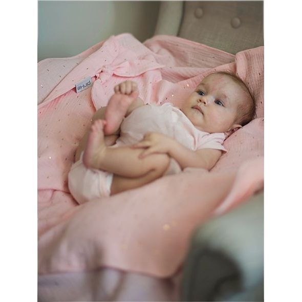 PINKIE VELKÁ PLENA PINKIE MUSLIN LIGHT PINK - LÁTKOVÉ PLENY ALL IN ONE - PŘEBALOVÁNÍ