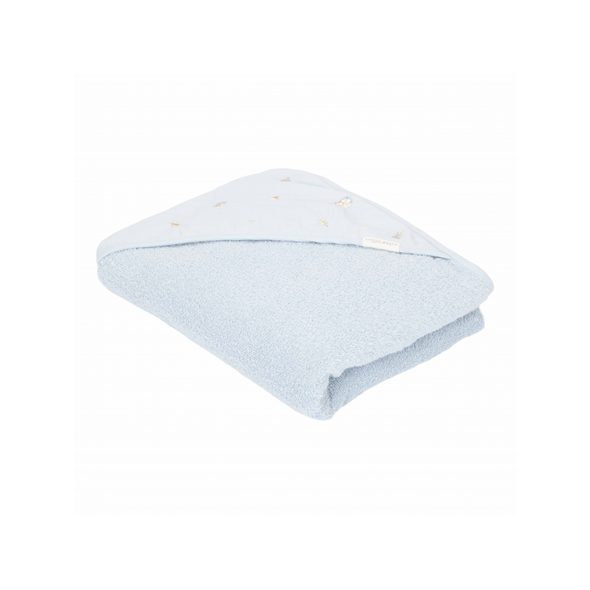 LITTLE DUTCH OSUŠKA S KAPUCÍ 100X100 CM FOREST FRIENDS BLUE - OSUŠKY A DĚTSKÉ ŽUPANY - KOUPÁNÍ A ZDRAVÍ