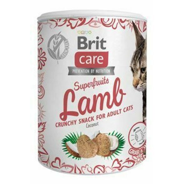 BRIT CARE CAT SNACK SUPERFRUITS 100G - SUŠENÉ MASO PRO KOČKY - CHOVATELSKÉ POTŘEBY MALVÍKZOO