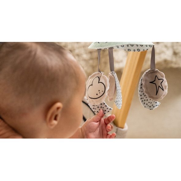 TINY LOVE HRACÍ DEKA S DŘEVĚNOU HRAZDOU BLACK & WHITE - HRACÍ DEKY - PRO DĚTI