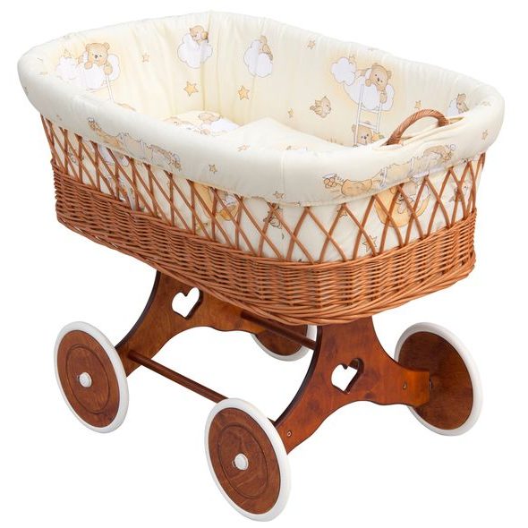 SCARLETT 6-DÍLNÁ SOUPRAVA MRÁČEK DO PROUTĚNÉHO KOŠE- BÉŽOVÁ - POVLEČENÍ DO POSTÝLKY - SPINKÁNÍ