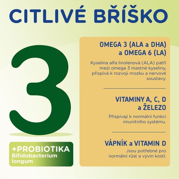 SUNAR SENSITIVE 3 BATOLECÍ KOJENECKÉ MLÉKO 500G - KOJENECKÁ MLÉKA - KRMENÍ