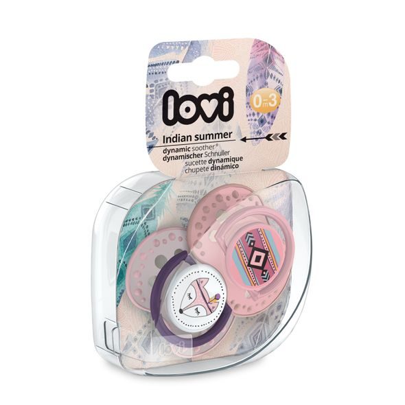 LOVI DUDLÍK SILIKONOVÝ DYNAMICKÝ 0-3M INDIAN SUMMER 2KS GIRL - ŠIDÍTKA A DOPLŇKY - KRMENÍ
