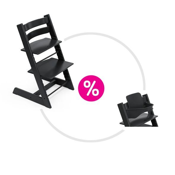 STOKKE® TRIPP TRAPP® + BABY SET ZDARMA - JÍDELNÍ ŽIDLIČKY DŘEVĚNÉ - KRMENÍ
