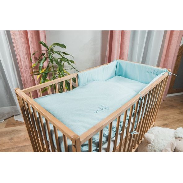 ENIE BABY POVLEČENÍ BAVLNĚNÉ DOTS BLUE 100X135 A 40X60 CM - POVLEČENÍ DO POSTÝLKY - SPINKÁNÍ