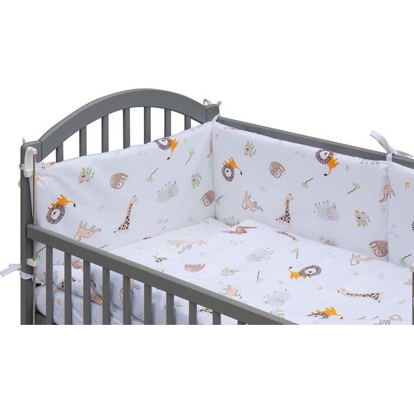 SCARLETT DĚTSKÁ POSTÝLKA S KOMPLETNÍ VÝBAVOU SCARLETT 120 X 60 CM ŠEDÁ - GONA - DŘEVĚNÉ POSTÝLKY - SPINKÁNÍ