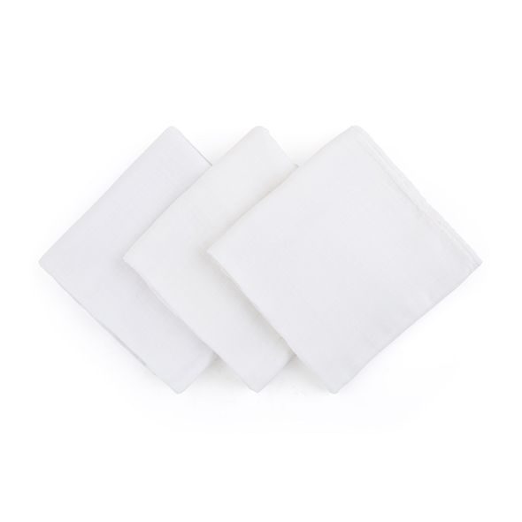 PETITE&MARS SADA PLENEK BAMBUSOVÁ MUŠELÍNOVÁ 3KS MOUSSY TOTAL WHITE, 68 X 68 CM - LÁTKOVÉ PLENY ALL IN ONE - PŘEBALOVÁNÍ
