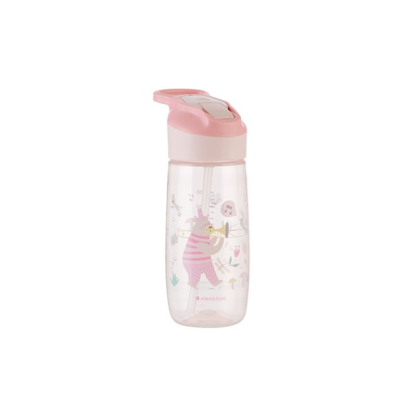 KIKKABOO HRNEK SE SILIKONOVÝM PÍTKEM 450ML 12M+ MUSIC FEST PINK - DĚTSKÉ HRNEČKY - KRMENÍ