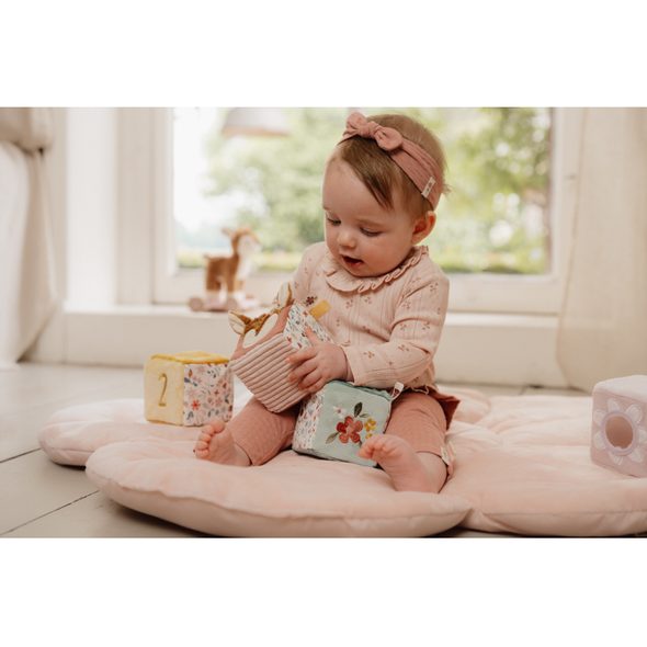 LITTLE DUTCH KOSTKY TEXTILNÍ 4 KS FAIRY GARDEN - CHRASTÍTKA - PRO DĚTI