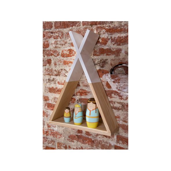 CHILDHOME POLICE NA STĚNU TIPI NATURAL WHITE - DEKORACE A POLIČKY - SPINKÁNÍ