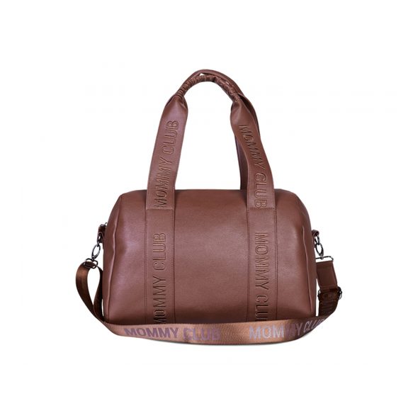 CHILDHOME PŘEBALOVACÍ TAŠKA MOMMY CLUB SIGNATURE VEGAN LEATHER DARK BROWN - PŘEBALOVACÍ TAŠKY - KOČÁRKY A PŘÍSLUŠENSTVÍ