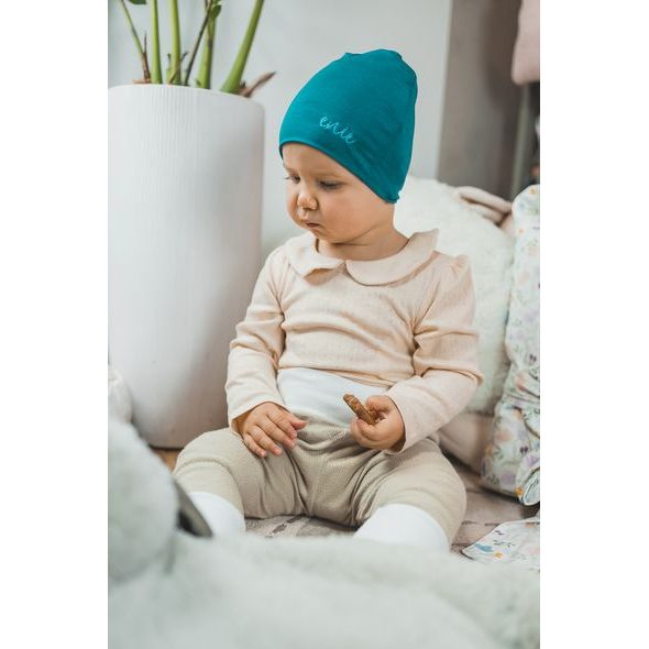 ENIE BABY DĚTSKÁ ČEPICE BAMBOO 0-3M PETROLEJOVÁ - ČEPIČKY A KLOBOUČKY - PRO DĚTI