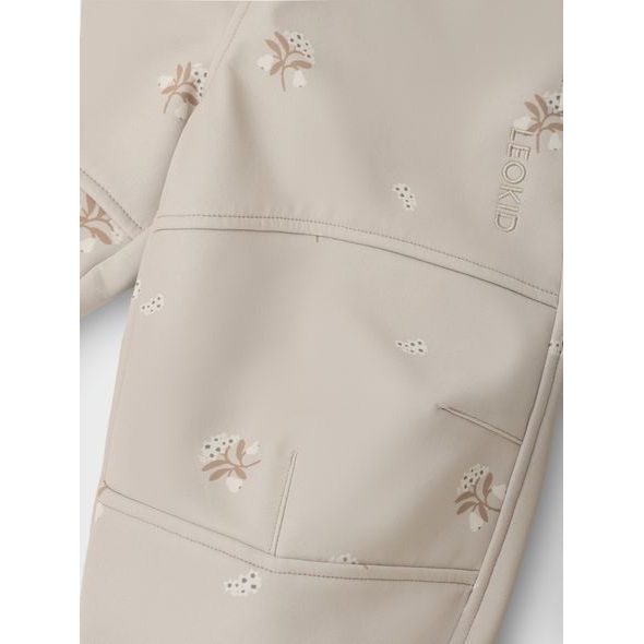 LEOKID SOFTSHELLOVÉ KALHOTY VIC SILVER CLOUD FLOWER VEL. 92 - KALHOTKY A TEPLÁČKY - PRO DĚTI