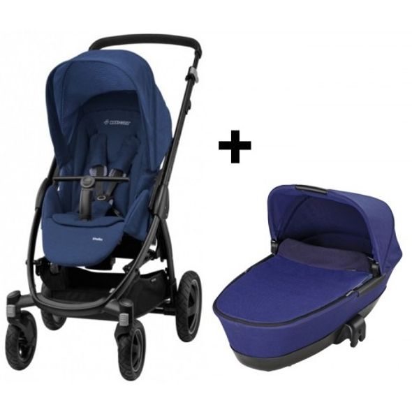 MAXI COSI STELLA 4 RIVER BLUE SET - PODVOZEK, SPORT.SEZENÍ + KORBA - TROJKOMBINACE - KOČÁRKY A PŘÍSLUŠENSTVÍ
