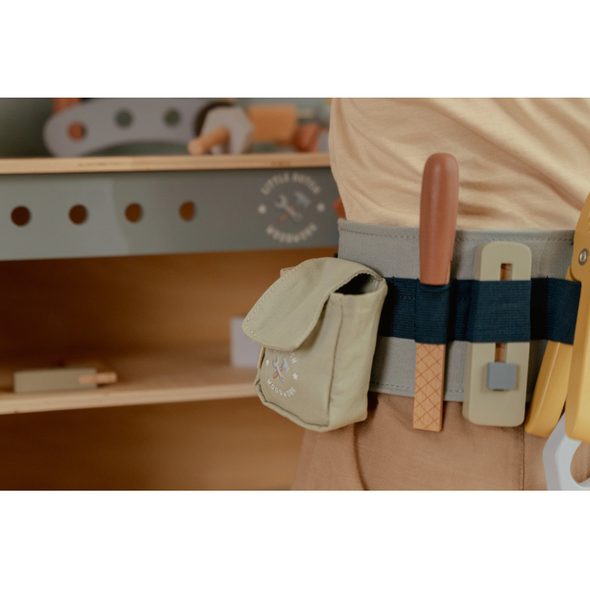 LITTLE DUTCH PÁSEK S DŘEVĚNÝM NÁŘADÍM BLUE - LITTLE DUTCH - PRO DĚTI