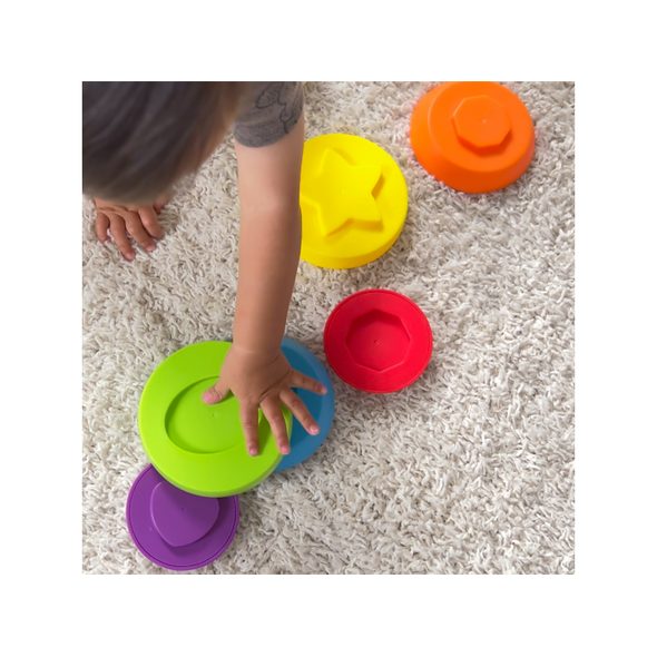 INFANTINO SADA SKLÁDACÍCH HRAČEK IMAGINATION STACKERS - STAVEBNICE A PUZZLE - PRO DĚTI