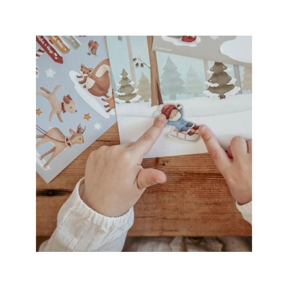 LITTLE DUTCH SADA SE SAMOLEPKAMI VÁNOČNÍ PŘÁNÍ - VÁNOCE - PRO DĚTI