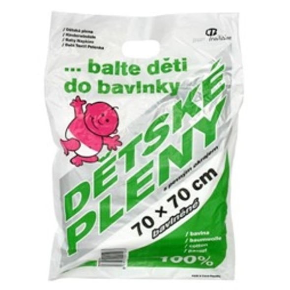 LTZ BAVLNĚNÉ TETRA PLENY 70X70CM, 10KS (BÍLÉ) - LÁTKOVÉ PLENY SKLÁDANÉ - PŘEBALOVÁNÍ