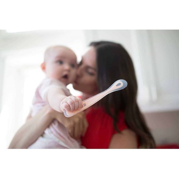 BEABA PRVNÍ LŽIČKA SILIKONOVÁ PINK - LŽIČKY A PŘÍBORY - KRMENÍ