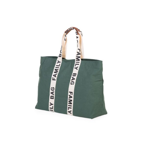 CHILDHOME CESTOVNÍ TAŠKA FAMILY BAG CANVAS GREEN - CESTOVNÍ TAŠKY NA KOČÁREK - KOČÁRKY A PŘÍSLUŠENSTVÍ