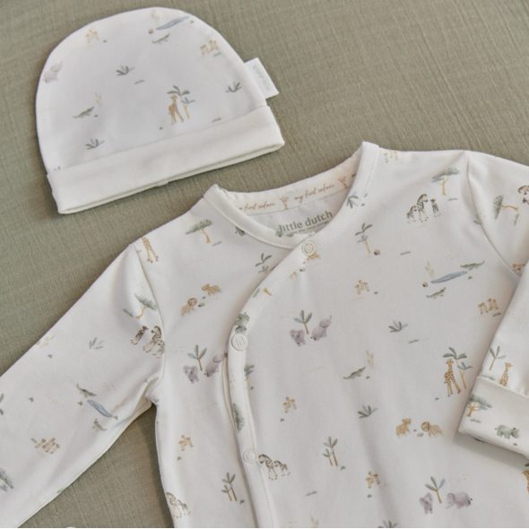 LITTLE DUTCH ČEPIČKA SAFARI FRIENDS LITTLE SAFARI VEL. 3-6M - ČEPIČKY A KLOBOUČKY - PRO DĚTI